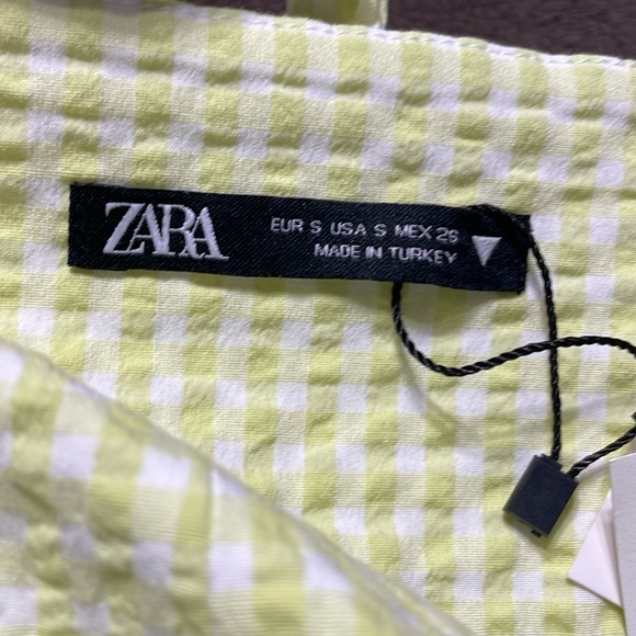 NWT ZARA Corset top with a sweetheart neckline and wide straps. lime zip.SIZE S - Picture 14 of 17